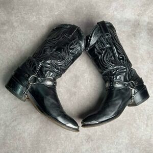 Sage by Abilene Boot Women's Size 7.5/8 Concho Harness Boot Black - 3585